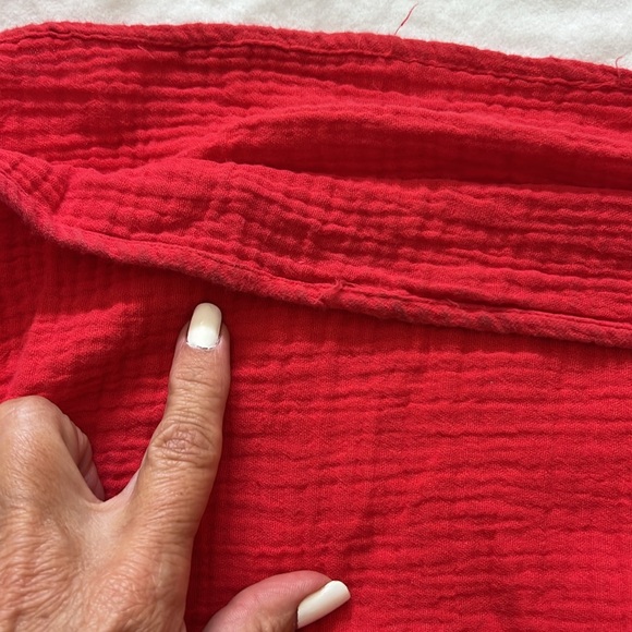 Red organic cotton Magaschori beach cover size S - Picture 7 of 7